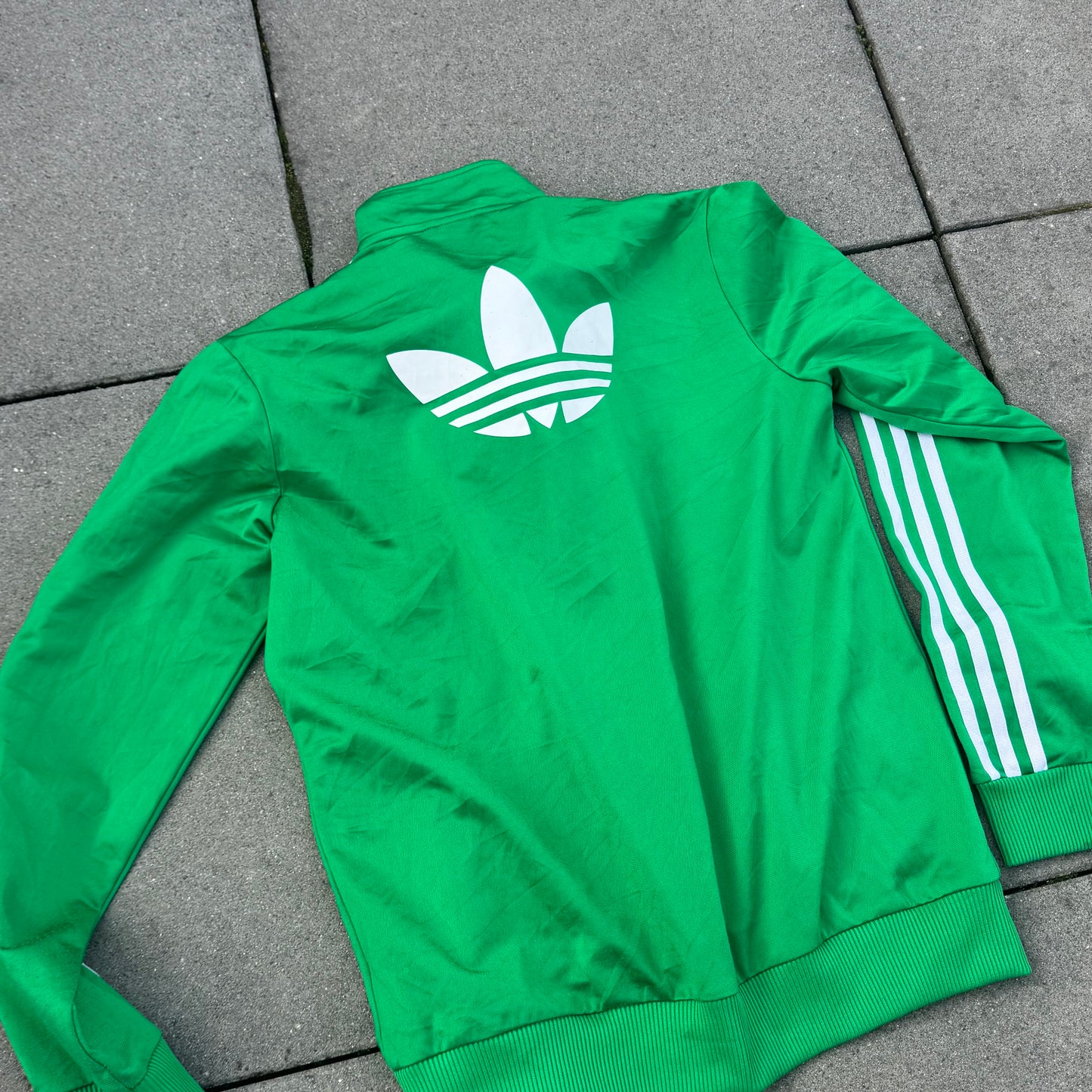 Adidas Firebird streetwear Y2K green track jacket