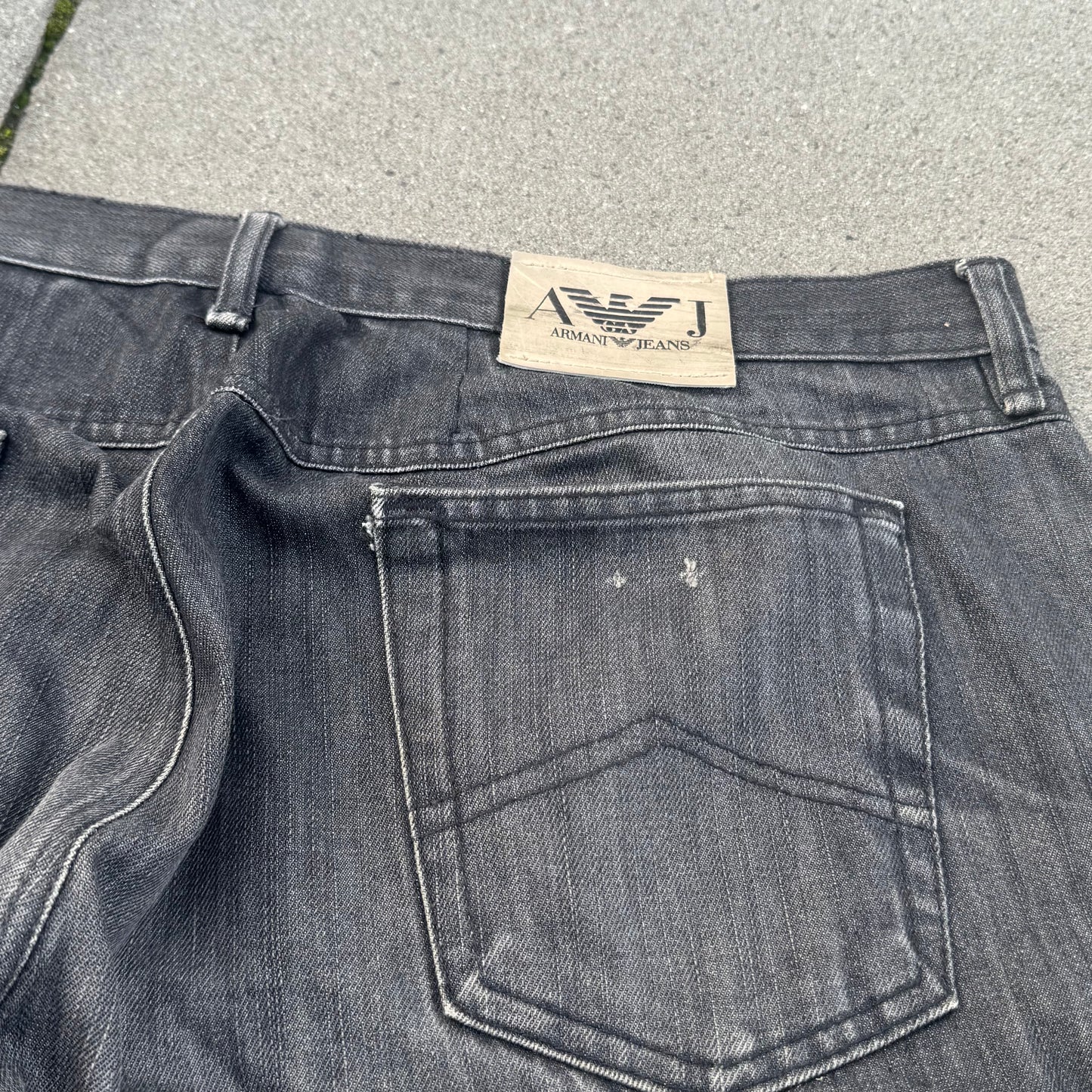Armani vintage stone washed baggy jeans