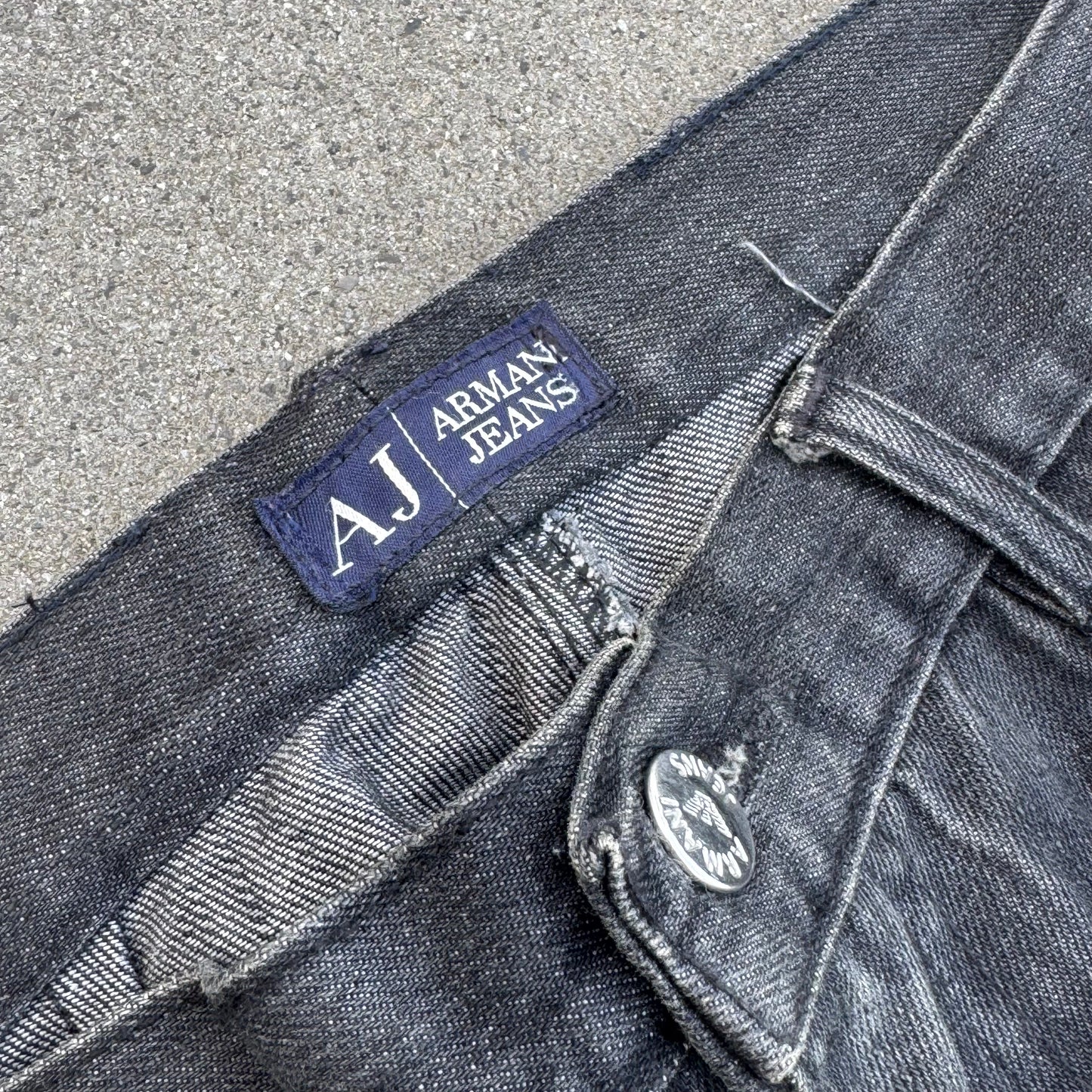 Armani vintage stone washed baggy jeans