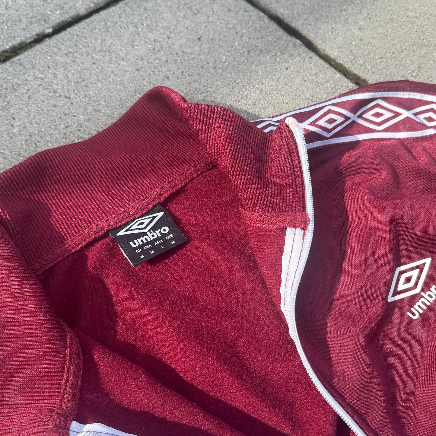 Umbro burgundy vintage track jacket