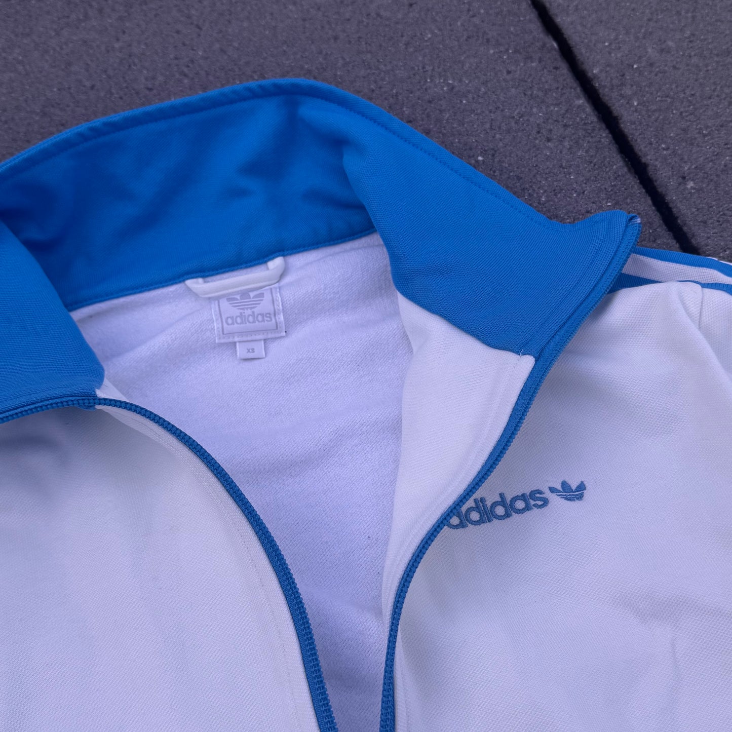 Adidas vintage 90s white track jacket