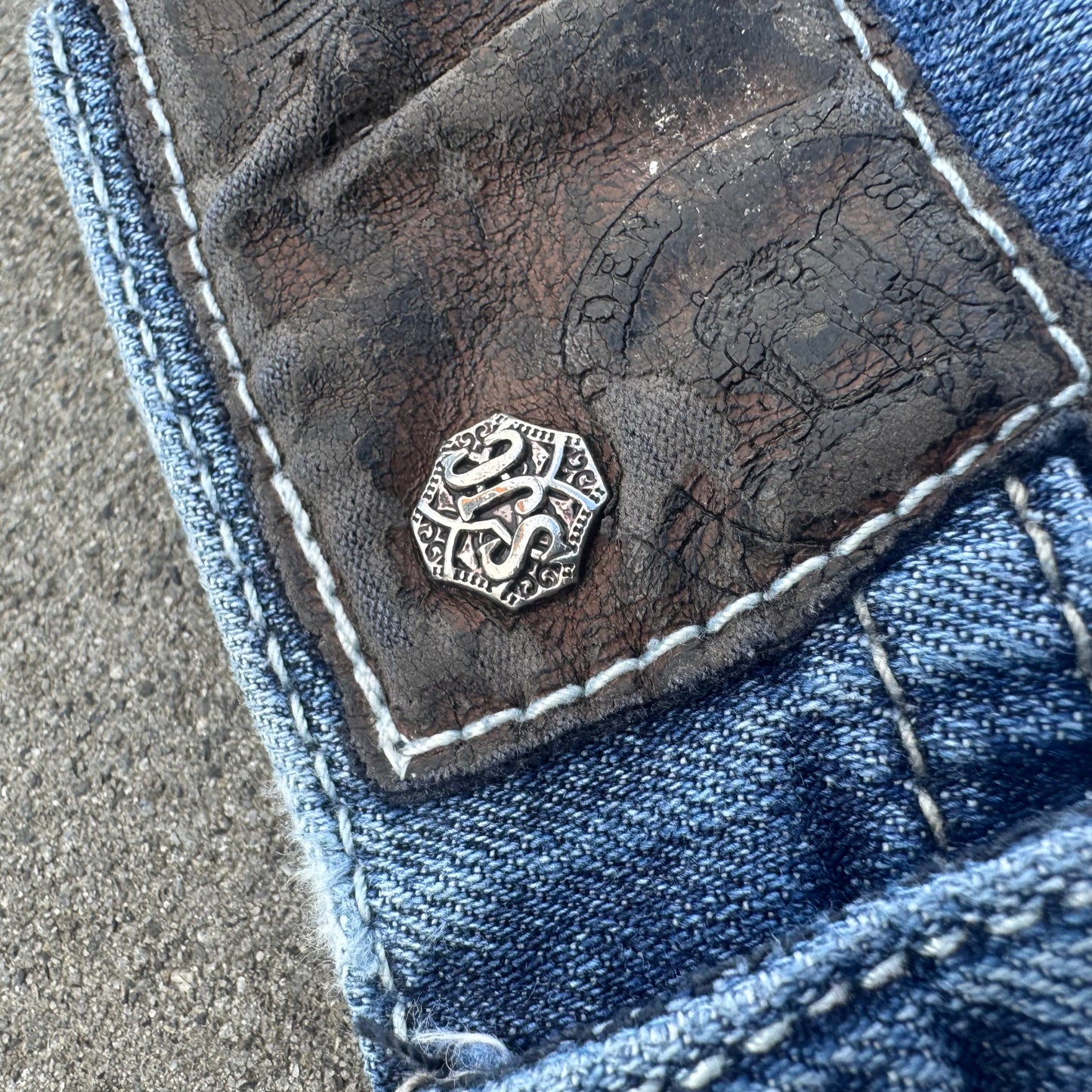 Silven Y2K glitter vintage wide leg jeans
