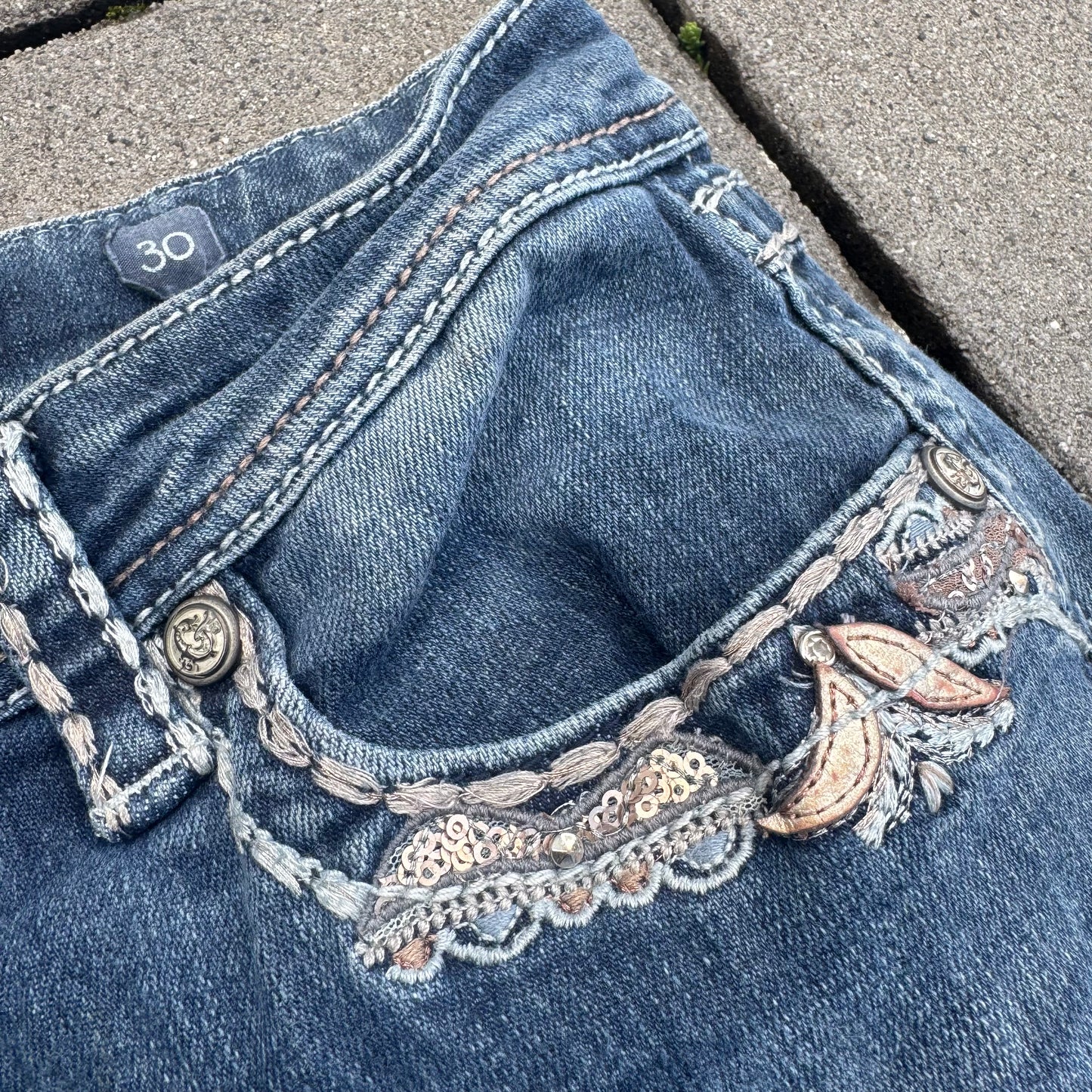 Grace in LA Y2K bootcut wide leg jeans