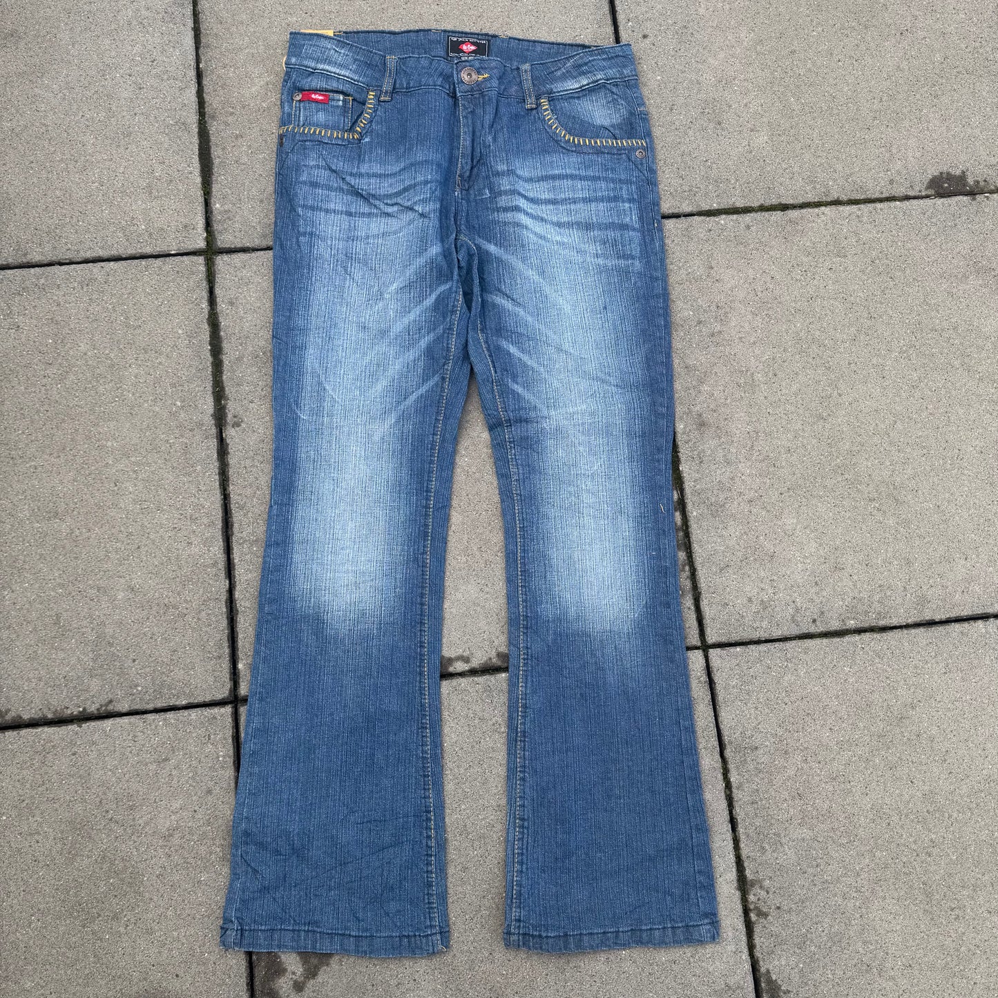 Lee Cooper wide leg stone washed jeans