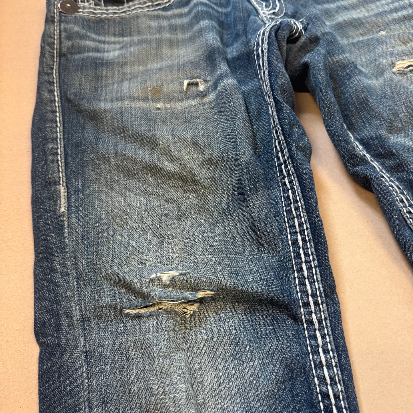 True Religion ripped & reworked jeans