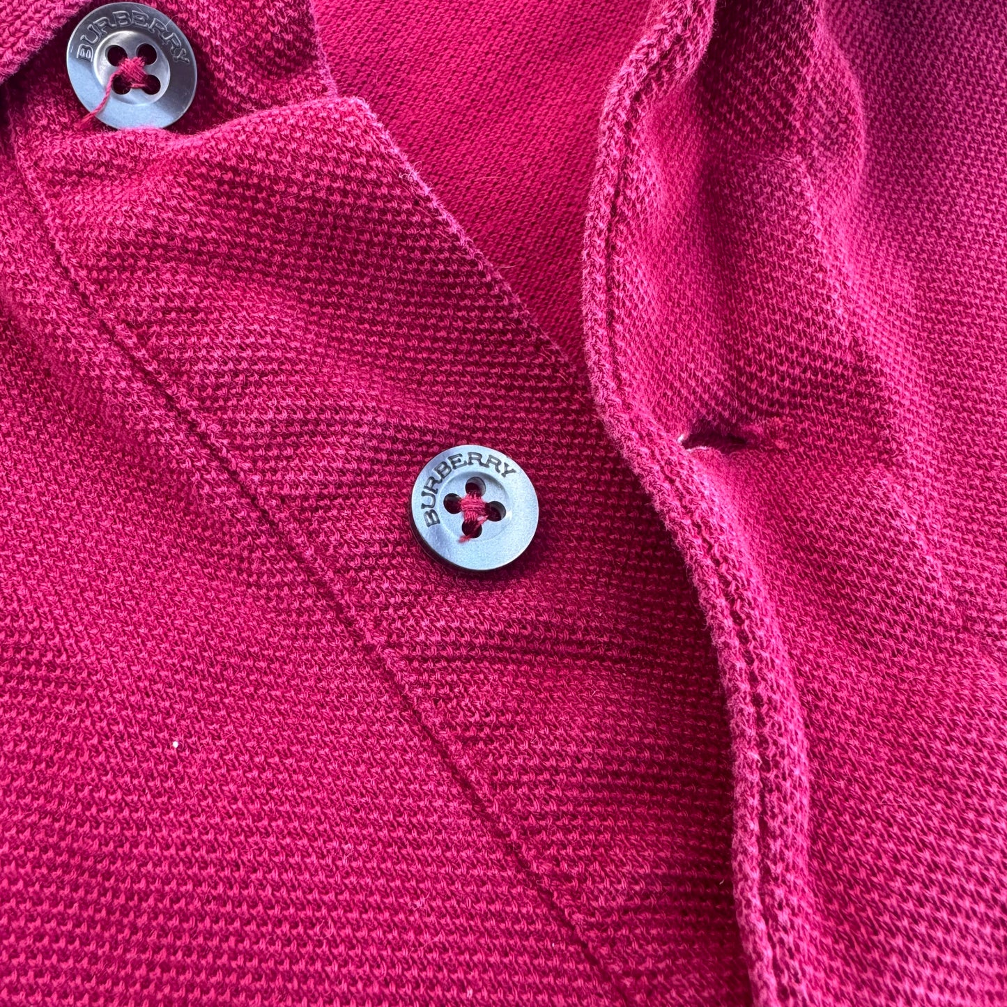 Burberry London vintage burgundy poloshirt