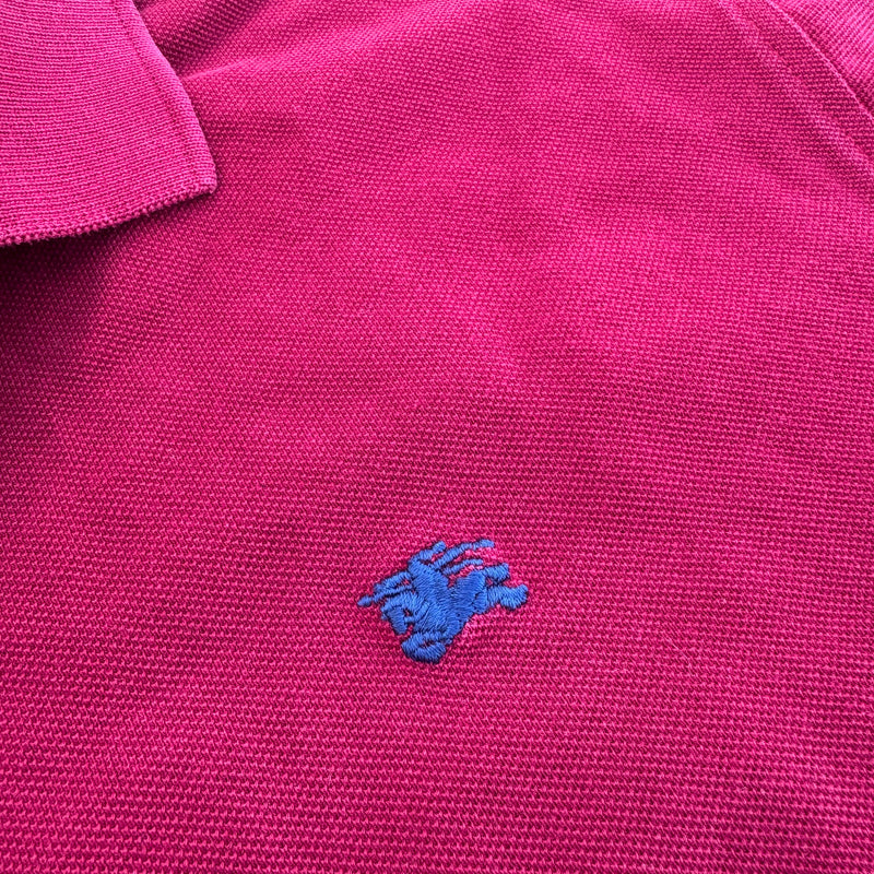 Detailansicht: Sourced limited accessories and clothes Burberry London vintage burgundy poloshirt – Logo, Nähte oder Material