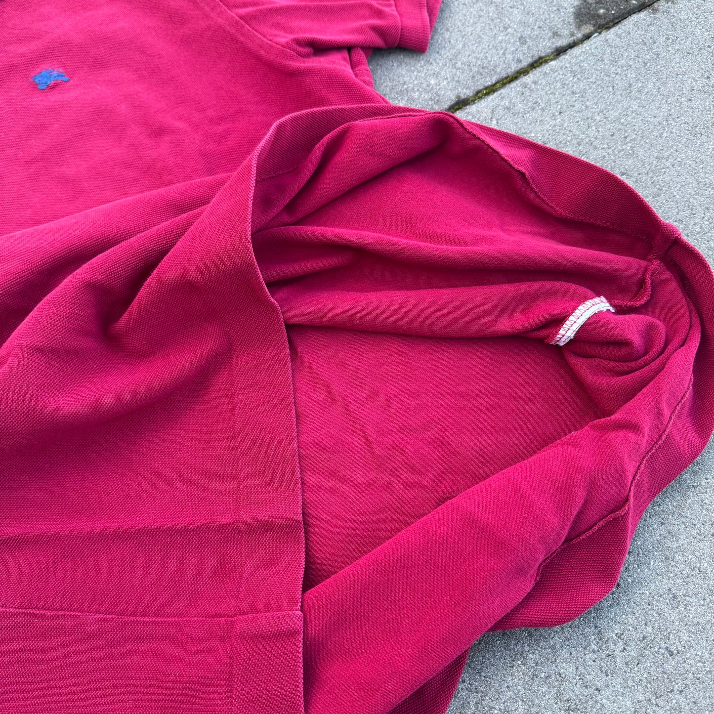 Burberry London vintage burgundy poloshirt