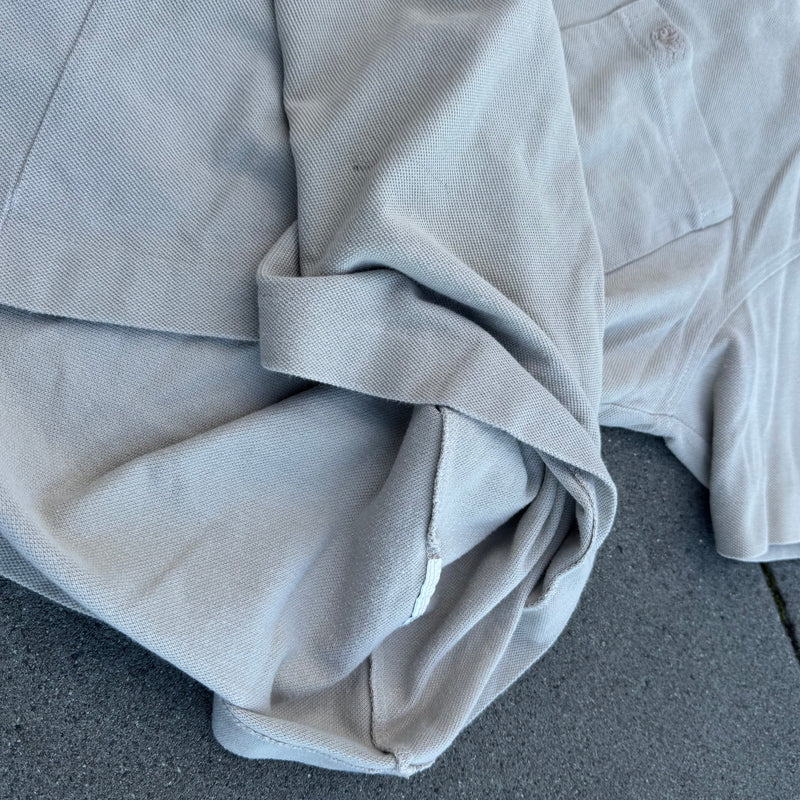 Detailansicht: Sourced limited accessories and clothes Burberry London beige vintage poloshirt – Logo, Nähte oder Material