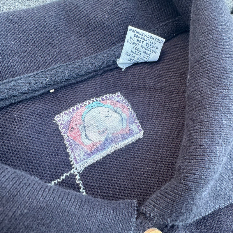 Detailansicht: Sourced limited accessories and clothes Evisu Japanese vintage 90s poloshirt – Logo, Nähte oder Material