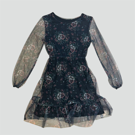 Vintage "BLACK ROSES" women's dress
