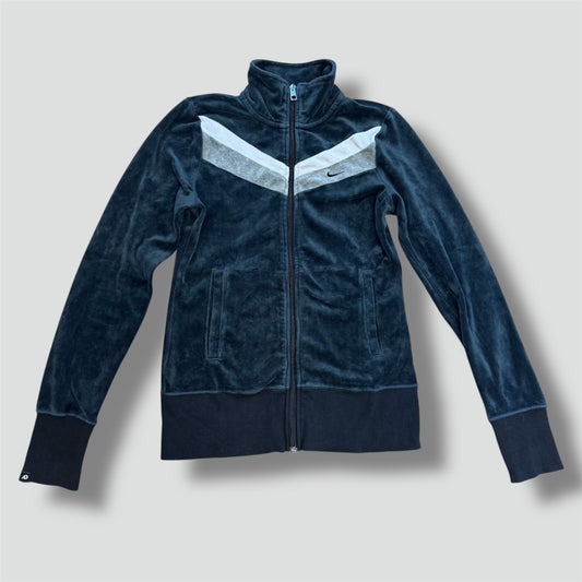 Nike athletic Y2K fluffy zip-up jacket