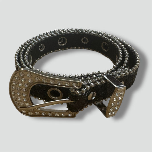 Y2K cottage core rhinestones and glitter belt