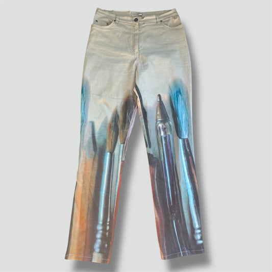 Cottonade Paris "Pencils" printed jeans