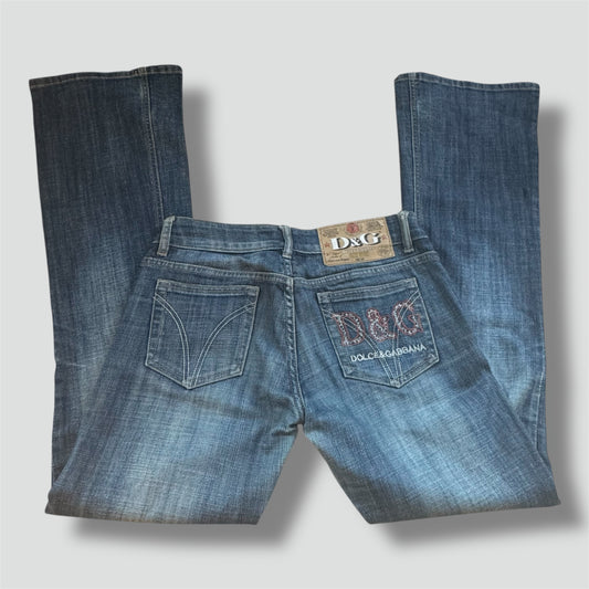 Dolce & Gabbana retro wide-leg low waist jeans