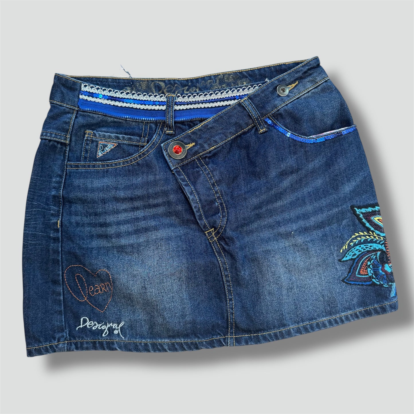 Vintage Desigual embroidered y2k skirt