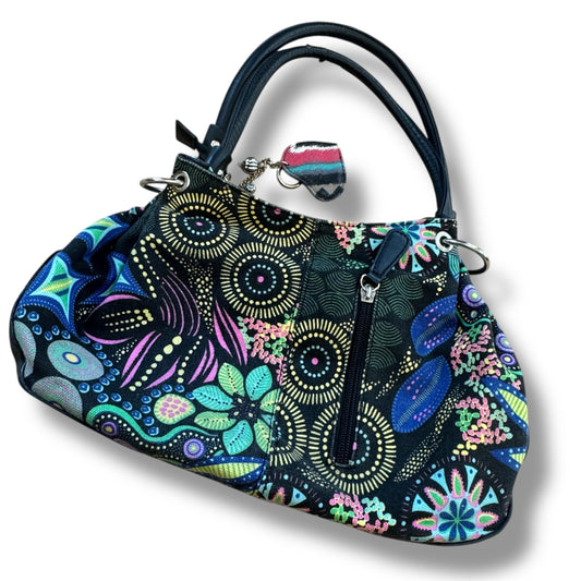 Vintage retro floral colorful summer handbag