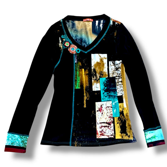 Exquiss "Art Gallery" printed longsleeve