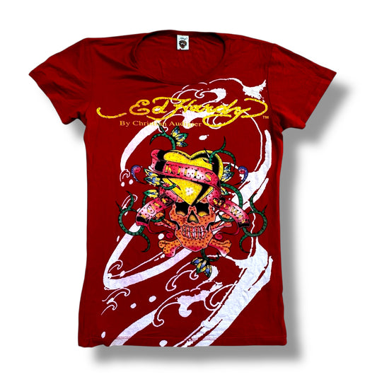 Ed Hardy "Love Kills Slowly" vintage rhinestones tee