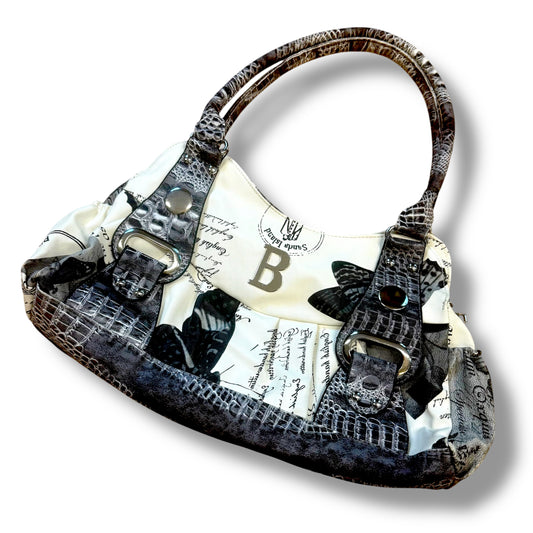Vintage B-Buckle leather-like handbag