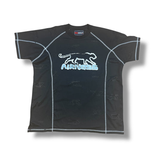Streetwear style black Airness printed t-shirt