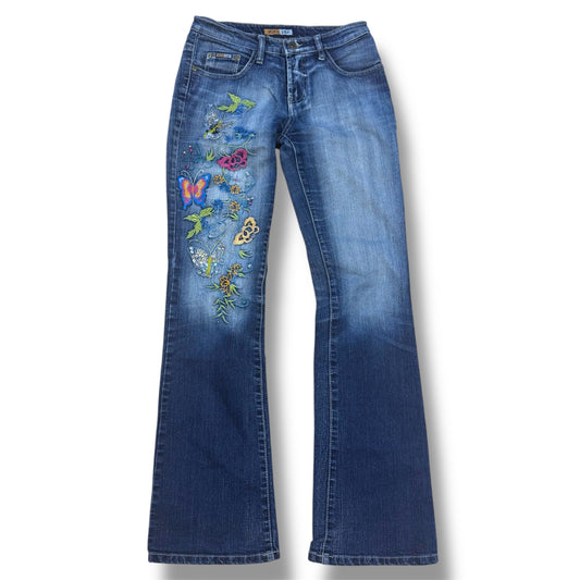 Miss 2 & F vintage embroidered floral summer jeans