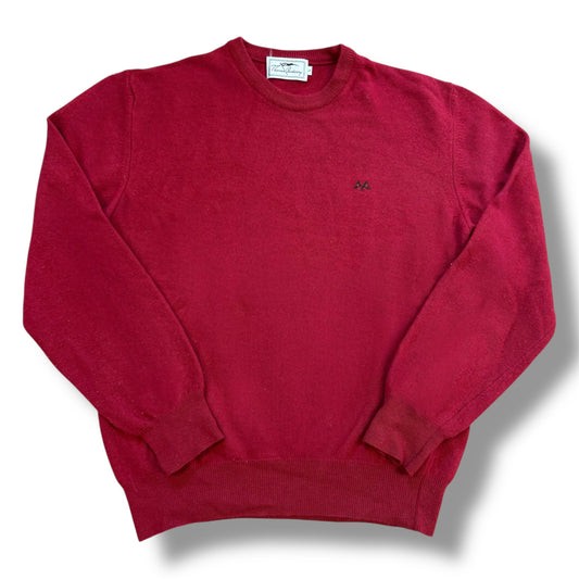 Vintage Burberry red lambswool sweatshirt
