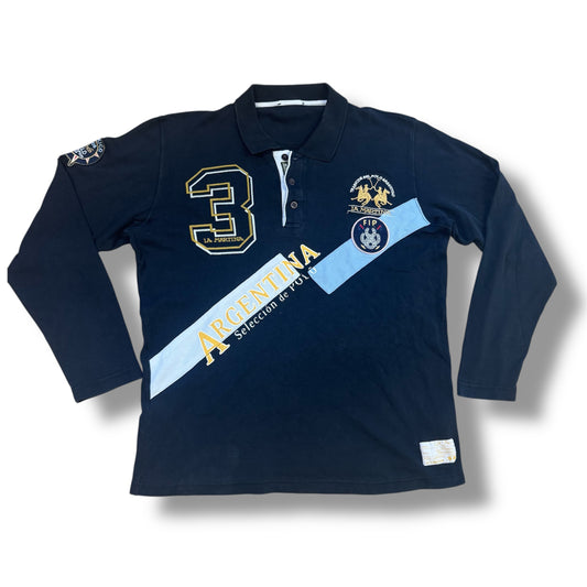La Martina Argentina streetwear long sleeve poloshirt