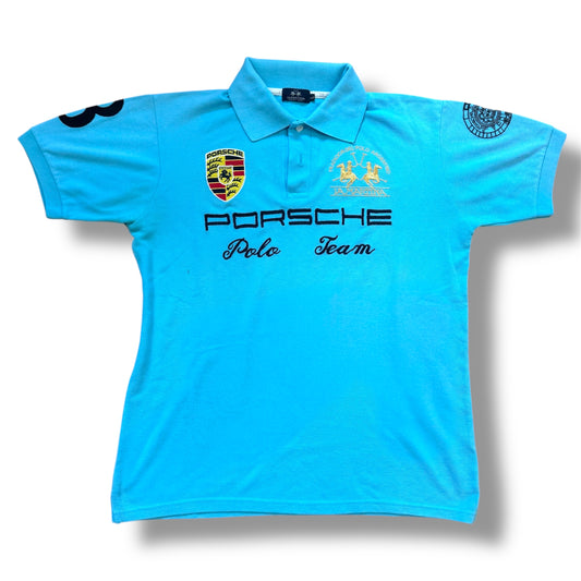 La Martina Porsche 2013 baby blue poloshirt