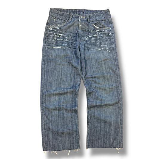 J14 Armani baggy ripped jeans