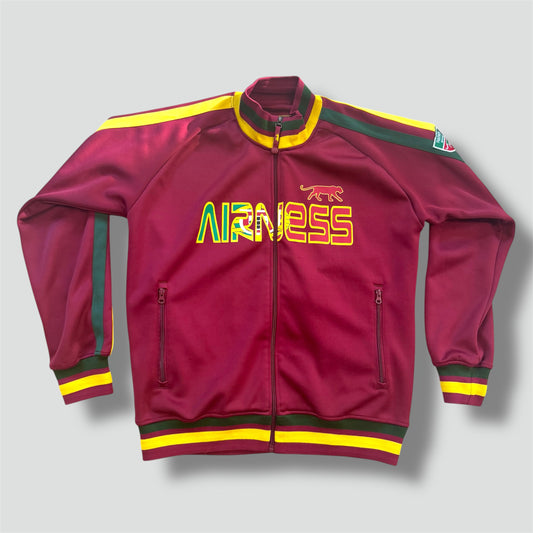 Airness burgundy streetwear football track jacket