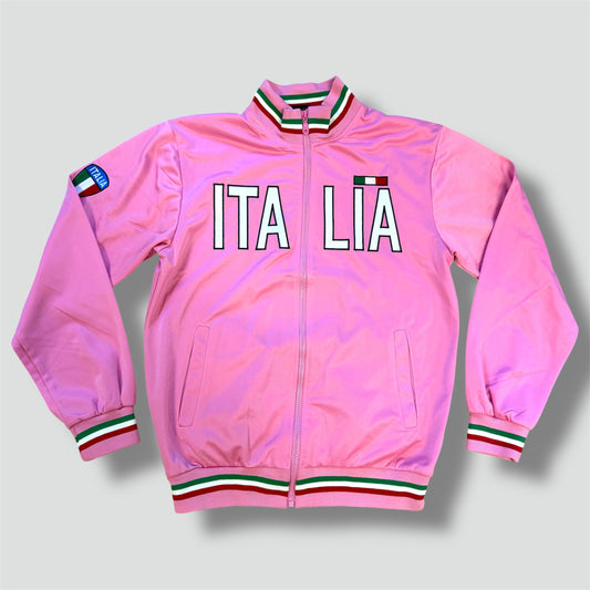 Italia pink streetwear track jacket