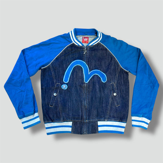 Mighty Evisu denim college jacket