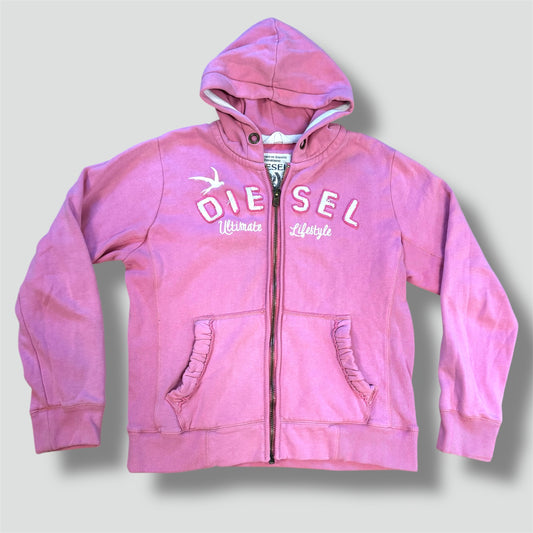 Vintage Diesel pink zipped hoodie