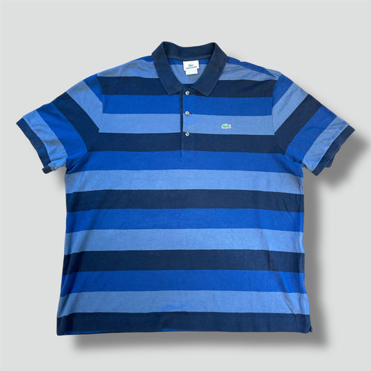 Lacoste blue striped poloshirt
