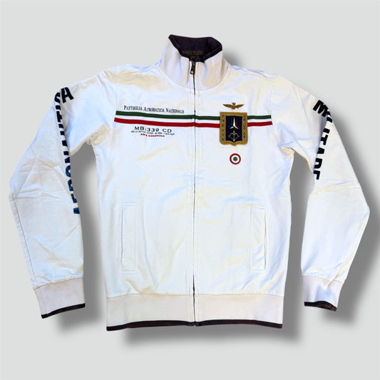 Aeronautica Militare Italia white zip-up