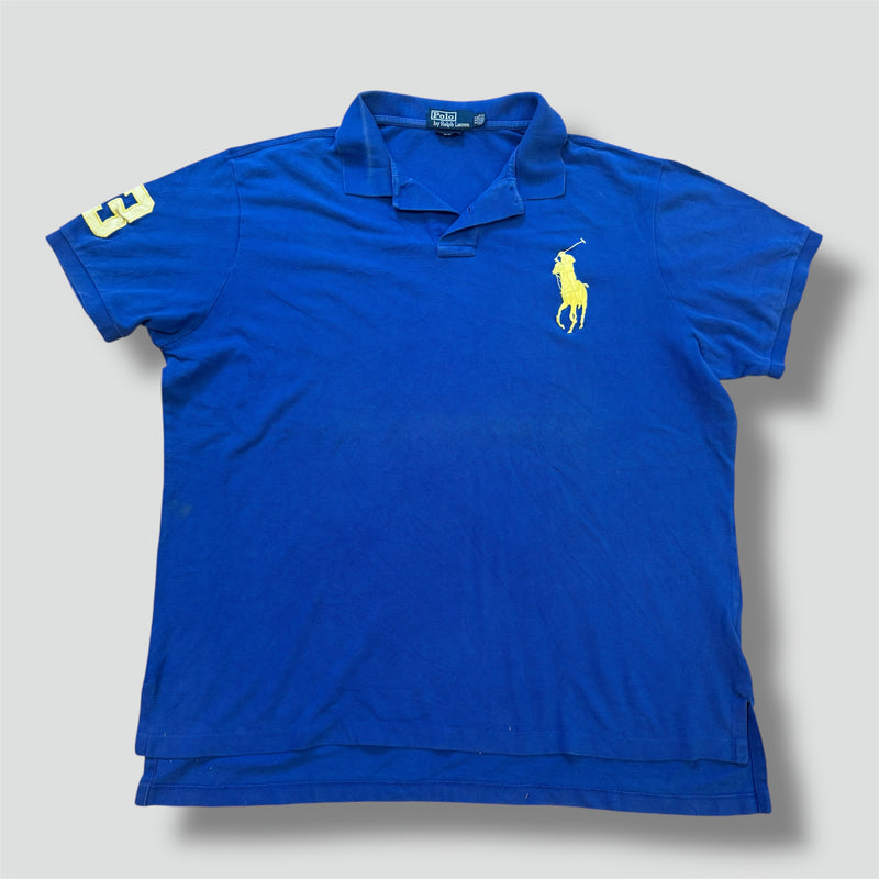 Sourced limited accessories and clothes Polo Ralph Lauren Big Pony blue poloshirt – Secondhand Streetwear