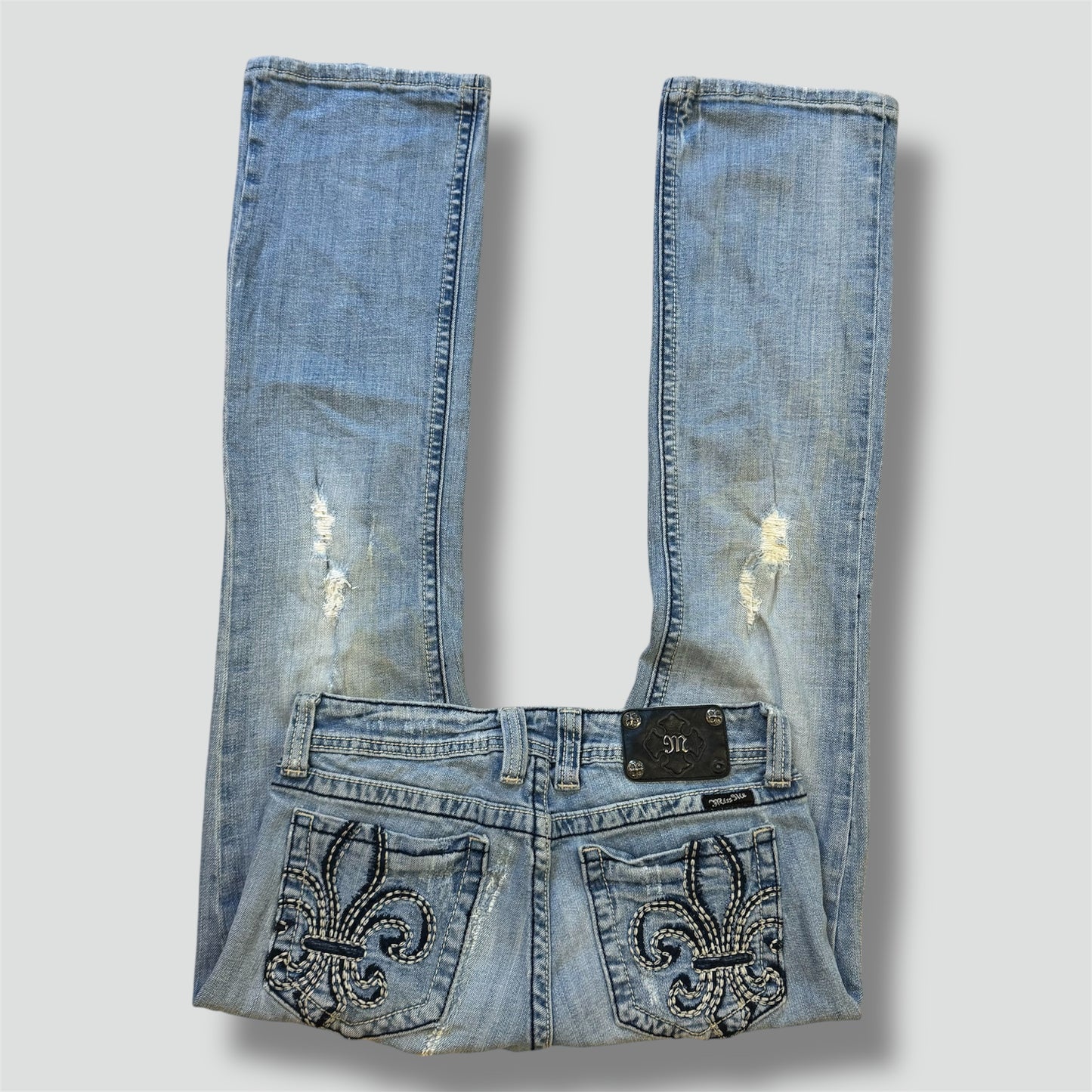 Miss Me ripped wide leg jeans used