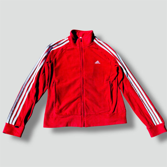 Adidas fleece jacket three stripes