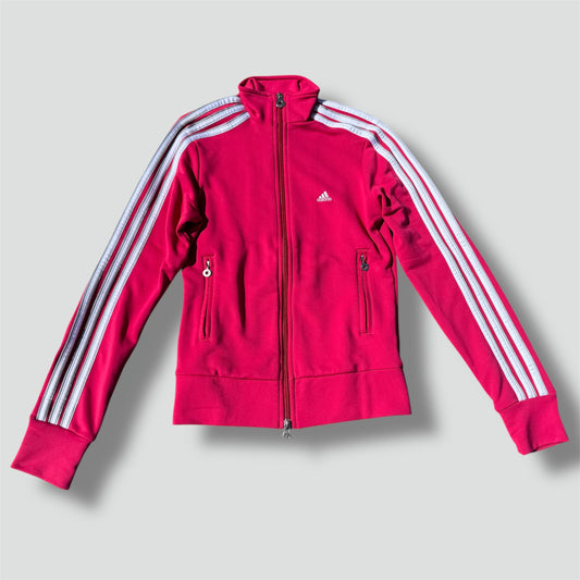 Adidas vintage pink three stripes track jacket