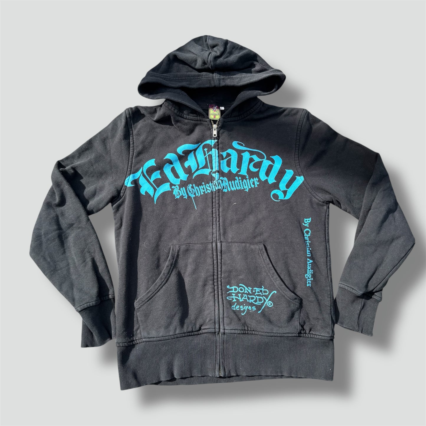 Ed Hardy graphic zipped hoodie