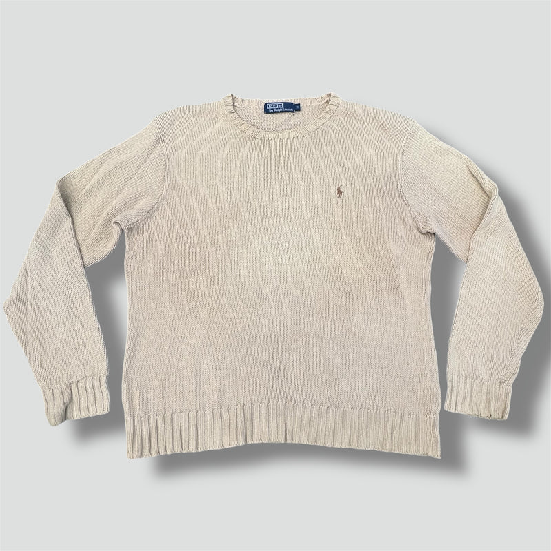 Sourced limited accessories and clothes Polo Ralph Lauren knitted beige sweatshirt – Secondhand Streetwear