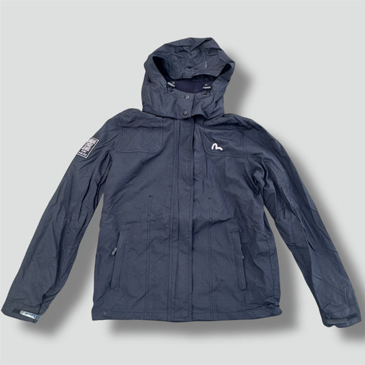 Evisu black vintage rainjacket
