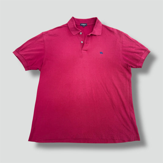 Vintage red Burberry London poloshirt