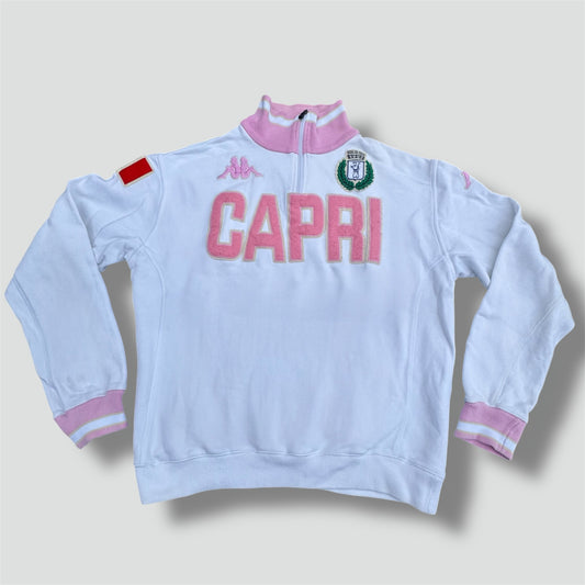 Capri Italia white and pink Kappa sweatshirt