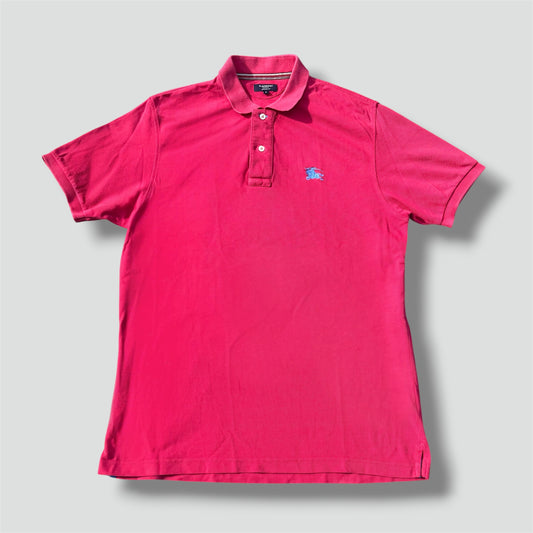 Burberry London blue logo vintage red poloshirt