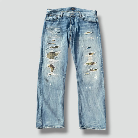 Polo Ralph Lauren custom made ripped military jeans