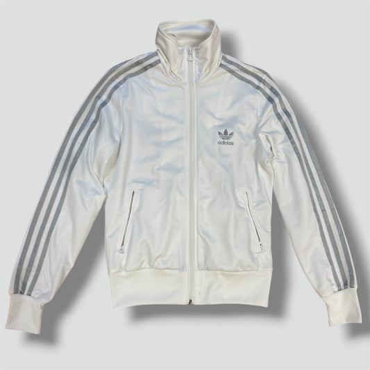 Adidas shiny white track jacket