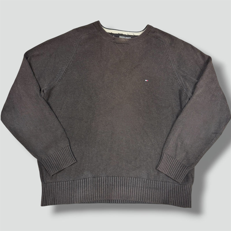 Sourced limited accessories and clothes Tommy Hilfiger knitted brown sweatshirt – Secondhand Streetwear