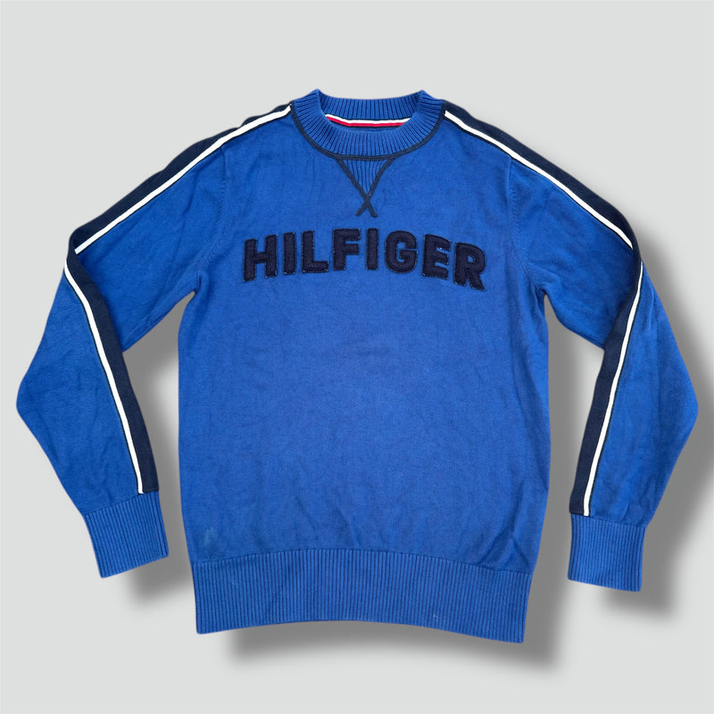 Sourced limited accessories and clothes Tommy Hilfiger knitted blue sweatshirt – Secondhand Streetwear